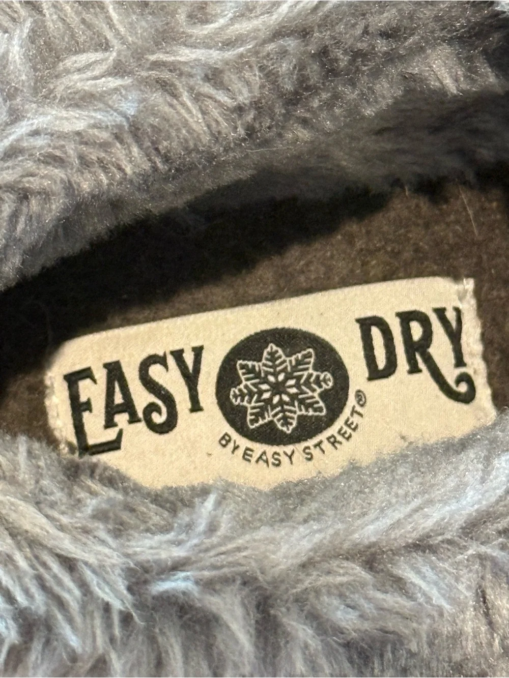 Women’s Easy Street Flurry Gray Waterproof Winter Booties Faux Fur Trim 8.5